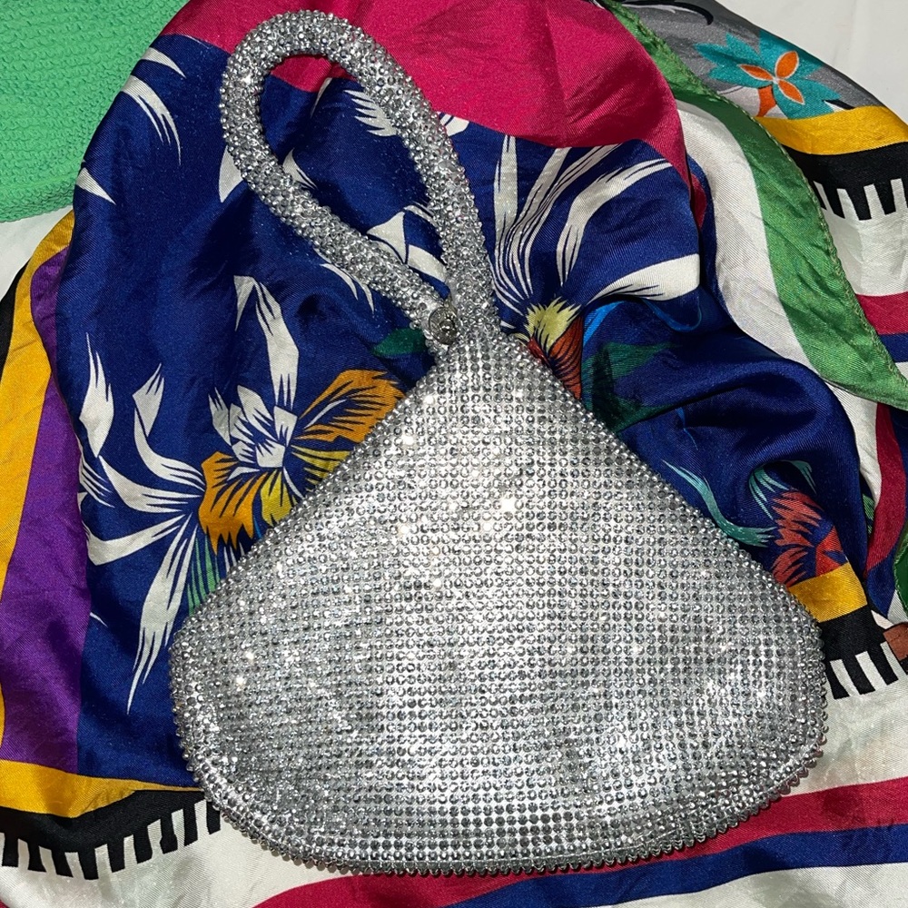 DSW Silver Embellished Clutch